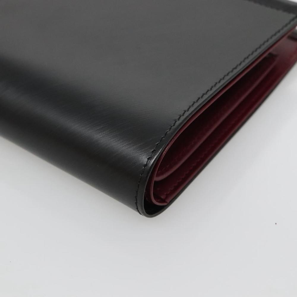 CARTIER Trinity Wallet Bag Hand Bag Leather Black Auth 131637V - Picture 8 of 16